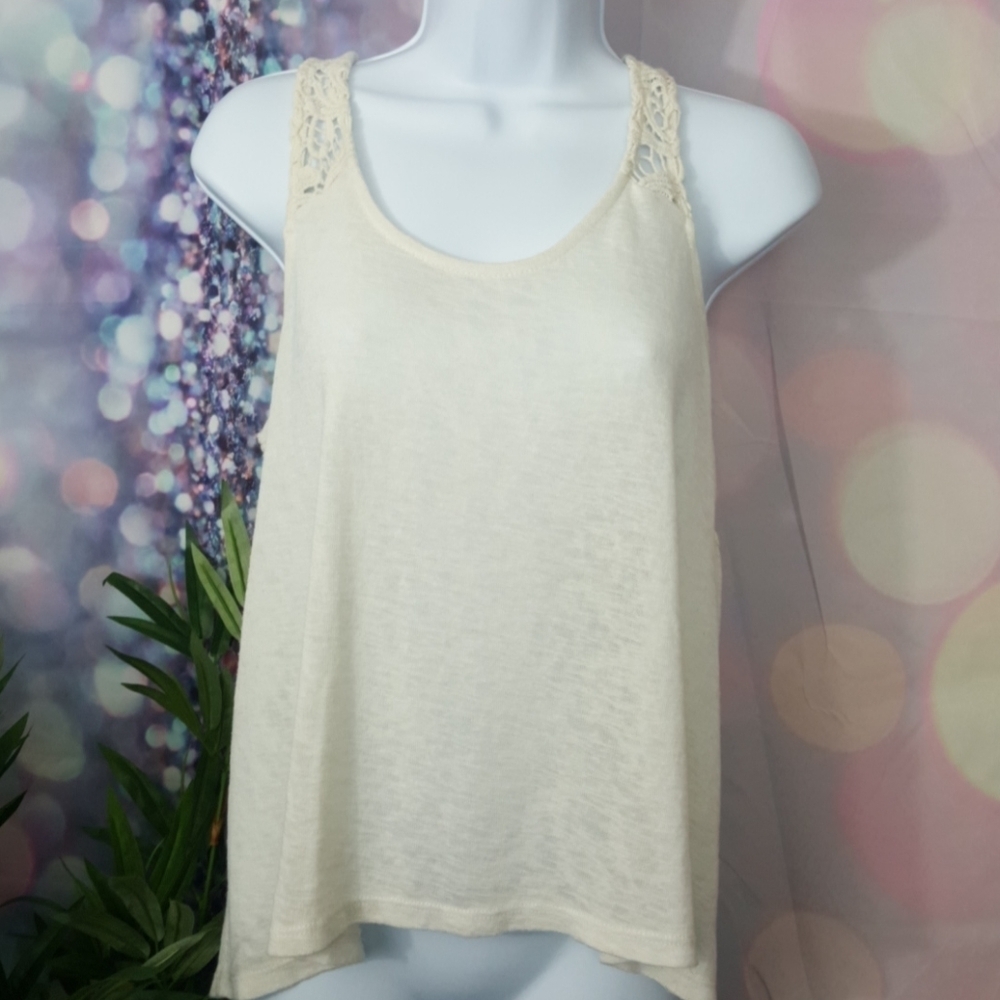 Massimo Supply Co.  crocheted back tank top. small